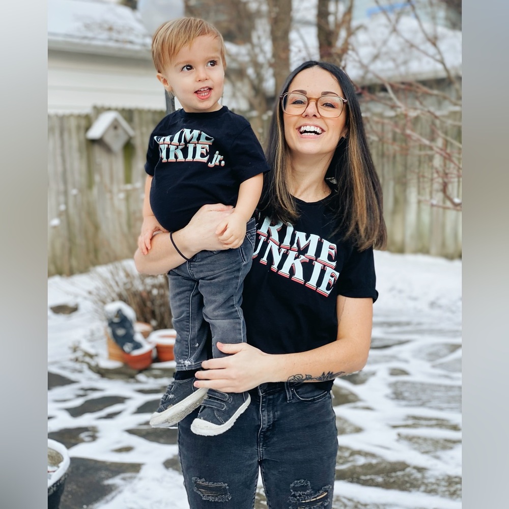 Crime Junkie Podcast Mom + Toddler Tshirt Set